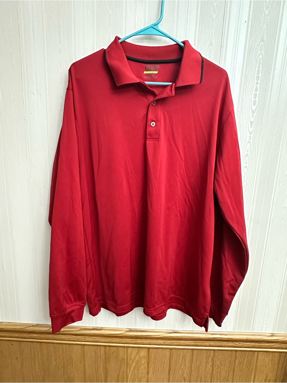 Izod Red Long-Sleeve Polo Shirt